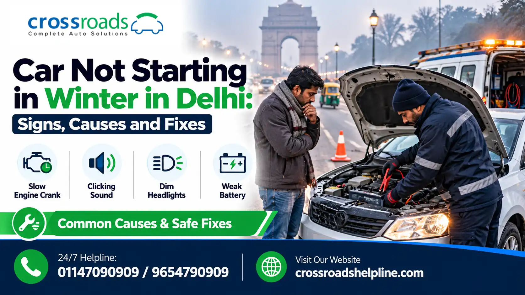 Car Not Starting in Winter in Delhi: Signs, Causes and Fixes